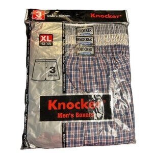 NEW Knocker pack of 3 Button Fly Boxer Shorts